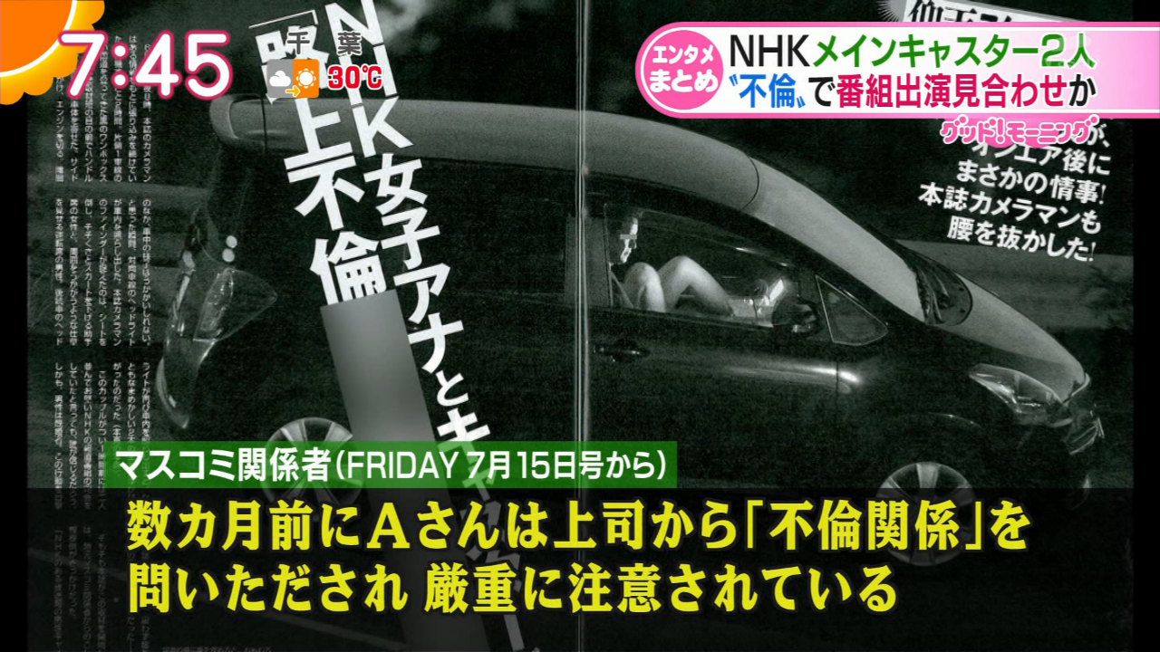 不倫カーセックスカーセックス ブス フライデーされたNHK現役女子アナとキャスターの番組後帰り股くぱぁカーセックス姿がヤバいwww - エロチカ